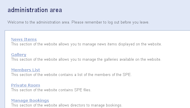 Members Page Screen Shot